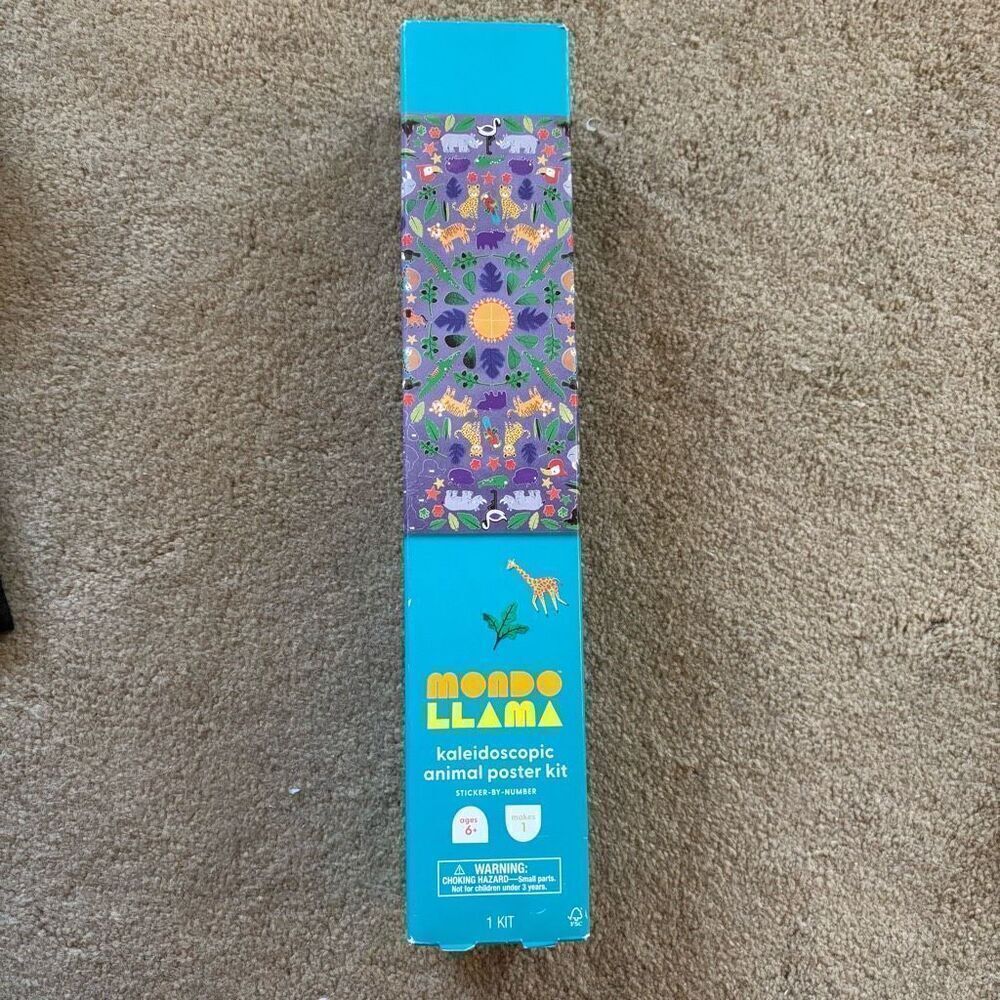 Mondo Llama Kaleidoscope Animal Poster Kit *New, Open Box*